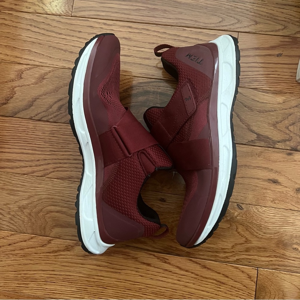 Tiem Slipstream Maroon Indoor Cycling Shoes with SPD Clips sz 9 40
